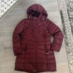 Kenneth Cole Reaction Maroon Puffer Jacket